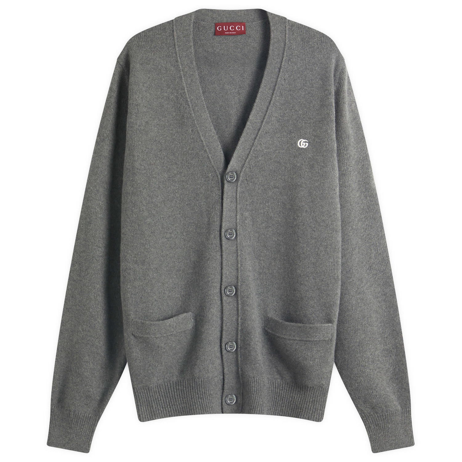 Sveter Gucci Gucci Monogram Wool Cashmere Cardigan, Large Šedá | 815009-XKEK5-1078, 1