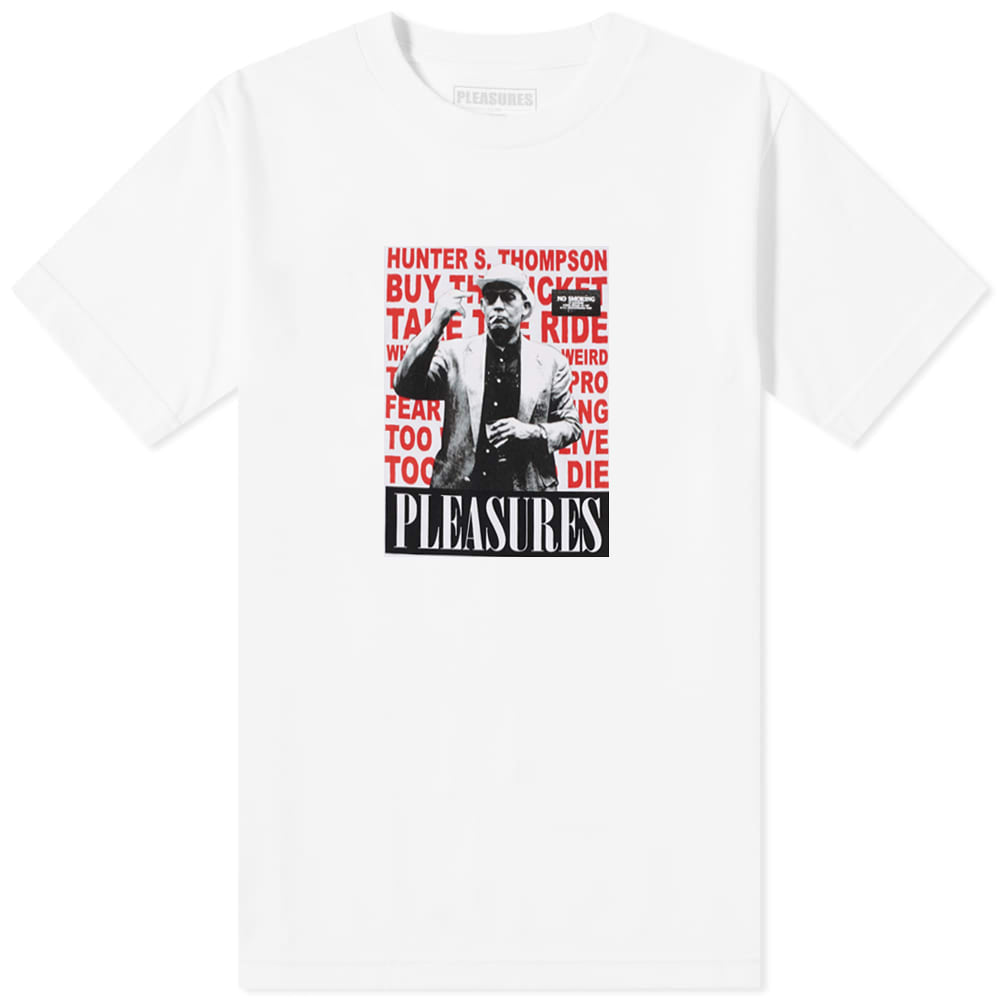 Tričko Pleasures Hunter S. Thompson x No Smoking Tee Biela | P22W052-WHT, 0