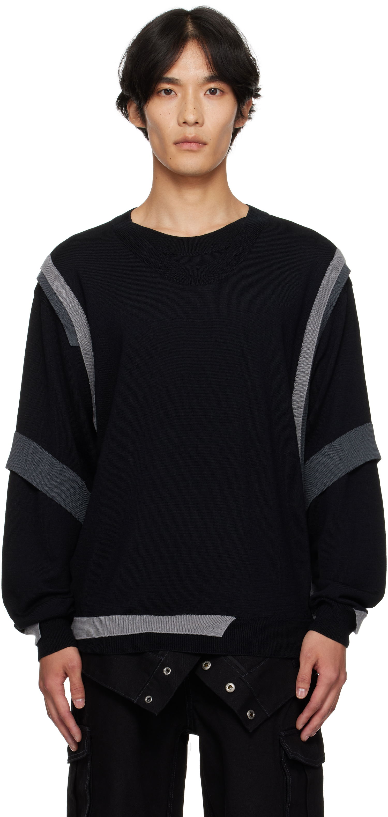 Sveter Andersson Bell Layered Crewneck Sweater Čierna | atb1334m, 0