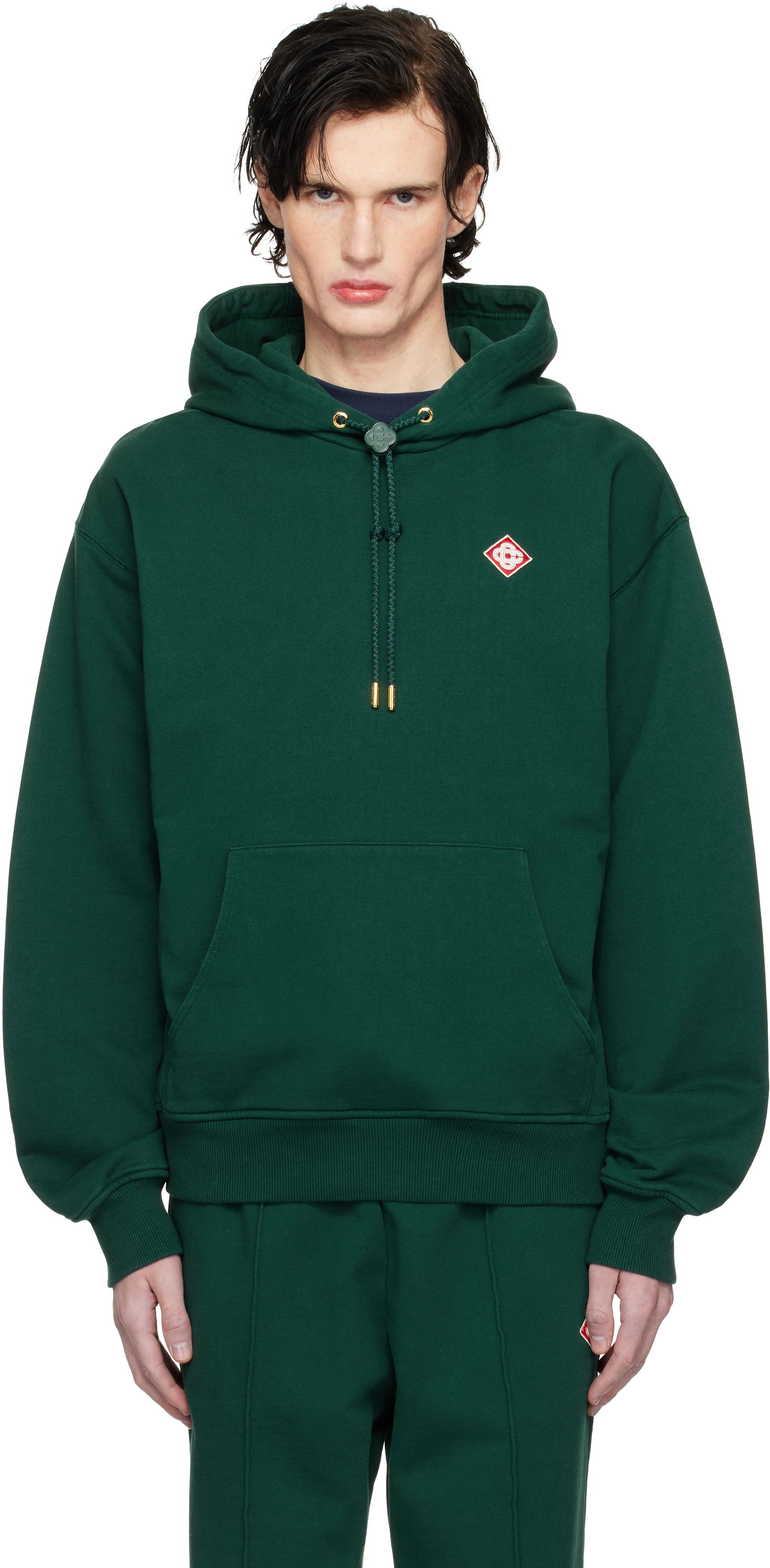 Diamond Logo Cotton-Jersey Hoodie