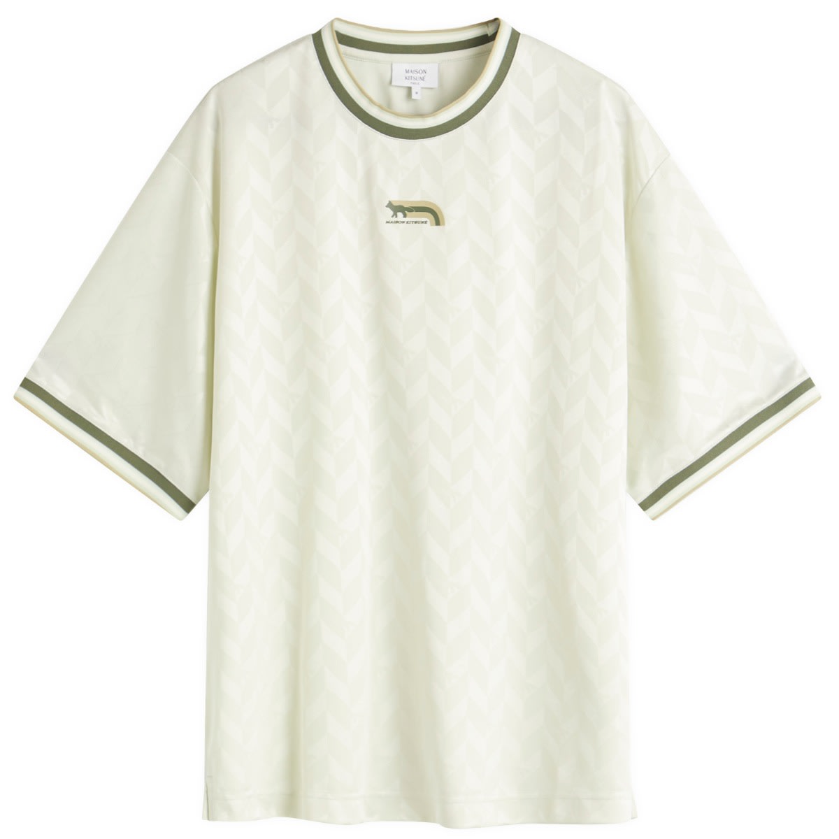 Tričko MAISON KITSUNÉ Maison Kitsuné Jacquard Flash Fox Oversize T-Shirt Biela | OM00118KJ7021-0170, 0