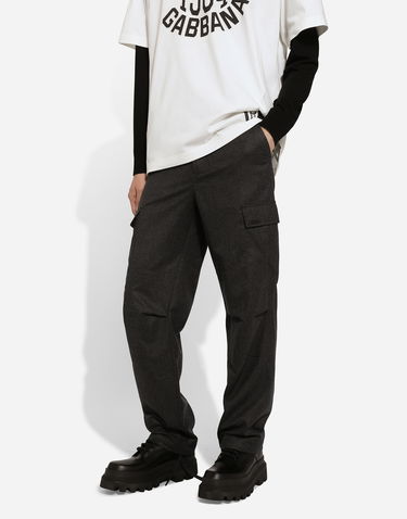 Cargo nohavice Dolce & Gabbana Flannel Cargo Pants Šedá | GP03LTFU21QS8290, 3