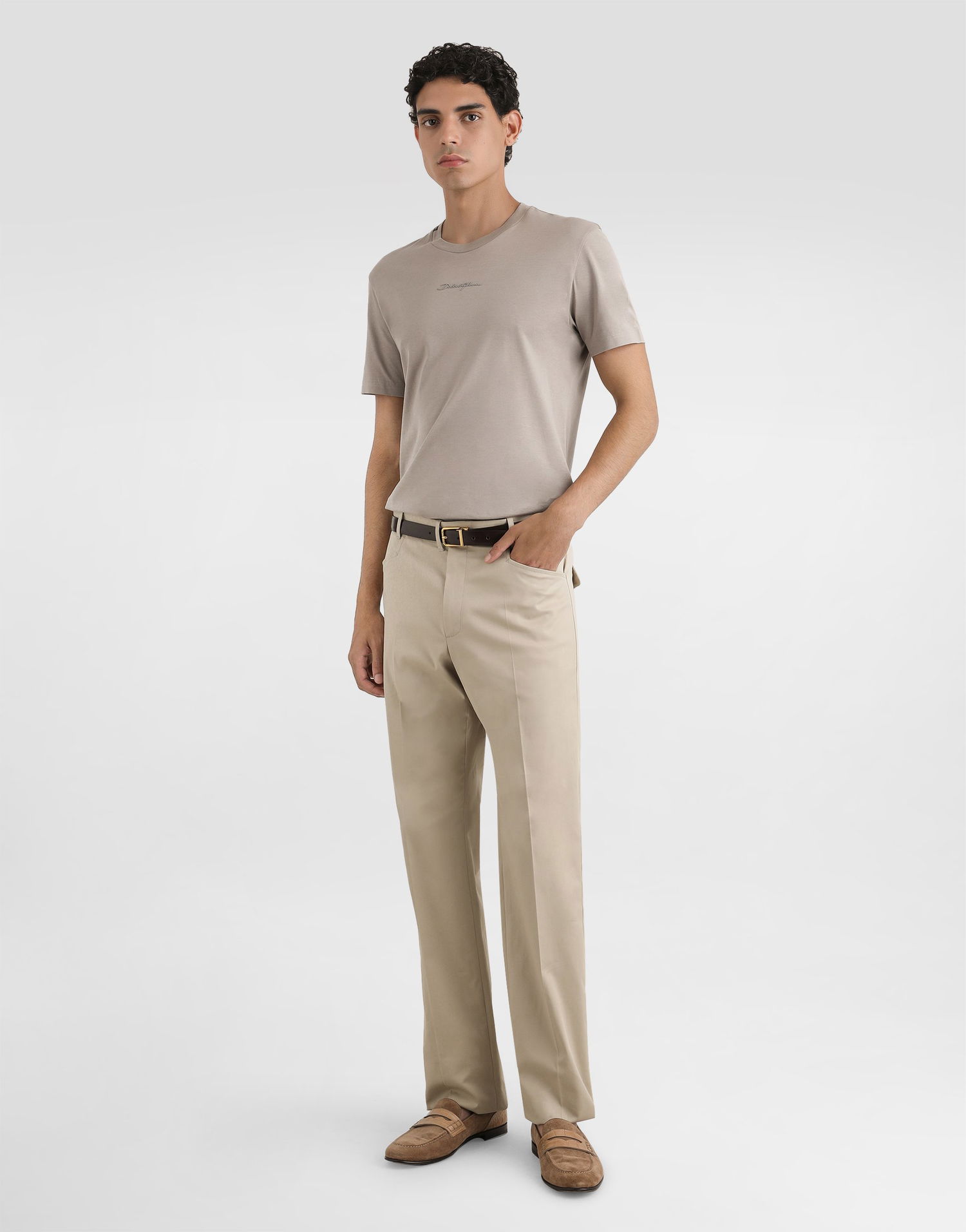 Nohavice Dolce & Gabbana Dolce & Gabbana Gabardine Cargo Trousers 50 Béžová | GP13MZFUFNVM0131, 1