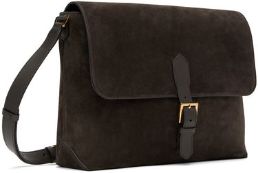 Taška cez rameno Tom Ford TOM FORD Suede Messenger Bag Hnedá | H0516-LCL323G, 1