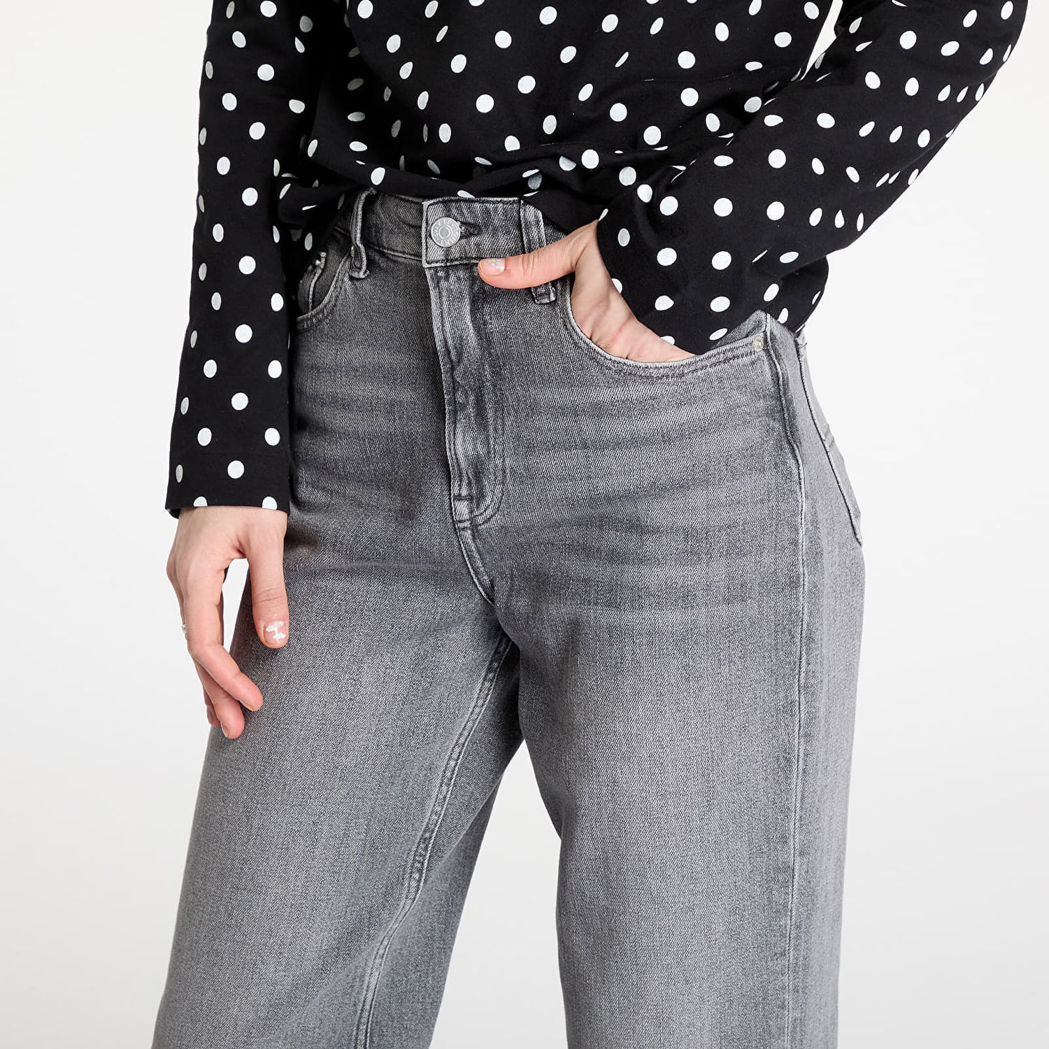 Džínsy Tommy Hilfiger Tommy Jeans Layla High Rise Slim Straight Jeans W29/L30 Šedá | DW0DW20059 1BZ, 1