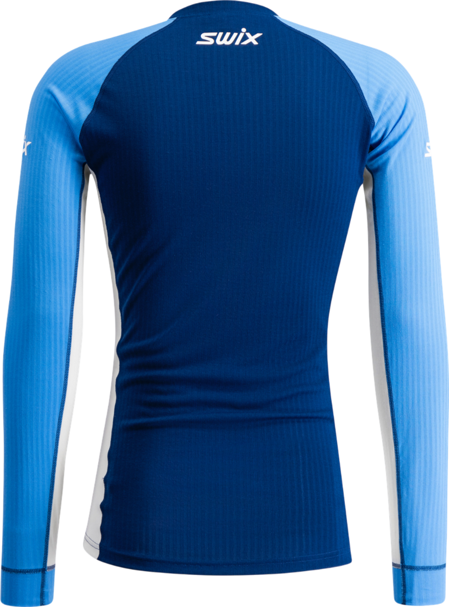 Tričko SWIX Long-Sleeve Ribbed Crew Neck Shirt RaceX Classic Modrá | 10115-23-72105, 1