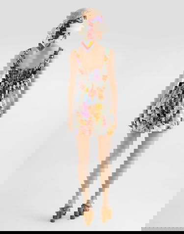 Šaty Dolce & Gabbana Flower Bouquet-print Poplin Dress Rôznofarebný | F6TZXTHS5TRHA5PC, 2