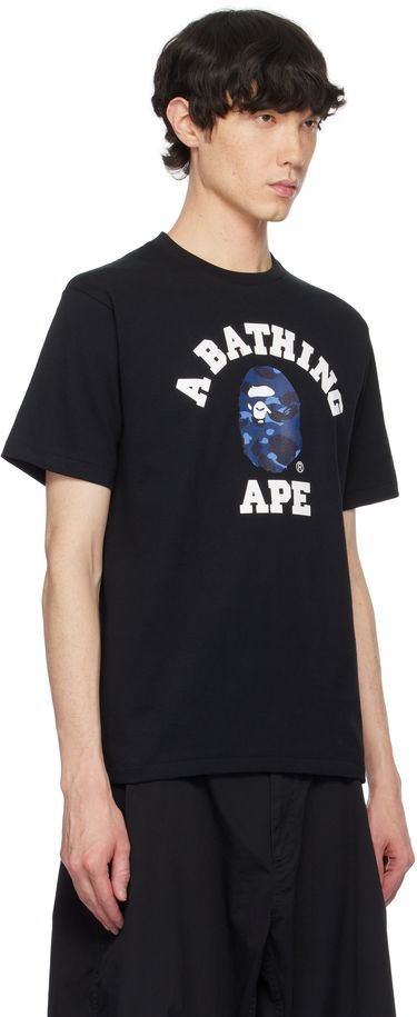 Tričko BAPE Camo College T-shirt Čierna | 001TEK801018M, 4