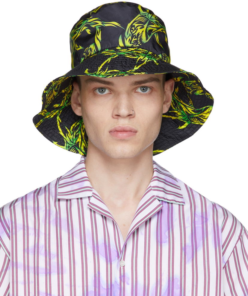 Klobúk MSGM MSGM Nylon Graphic Bucket Hat Čierna | 3240ML06 227083