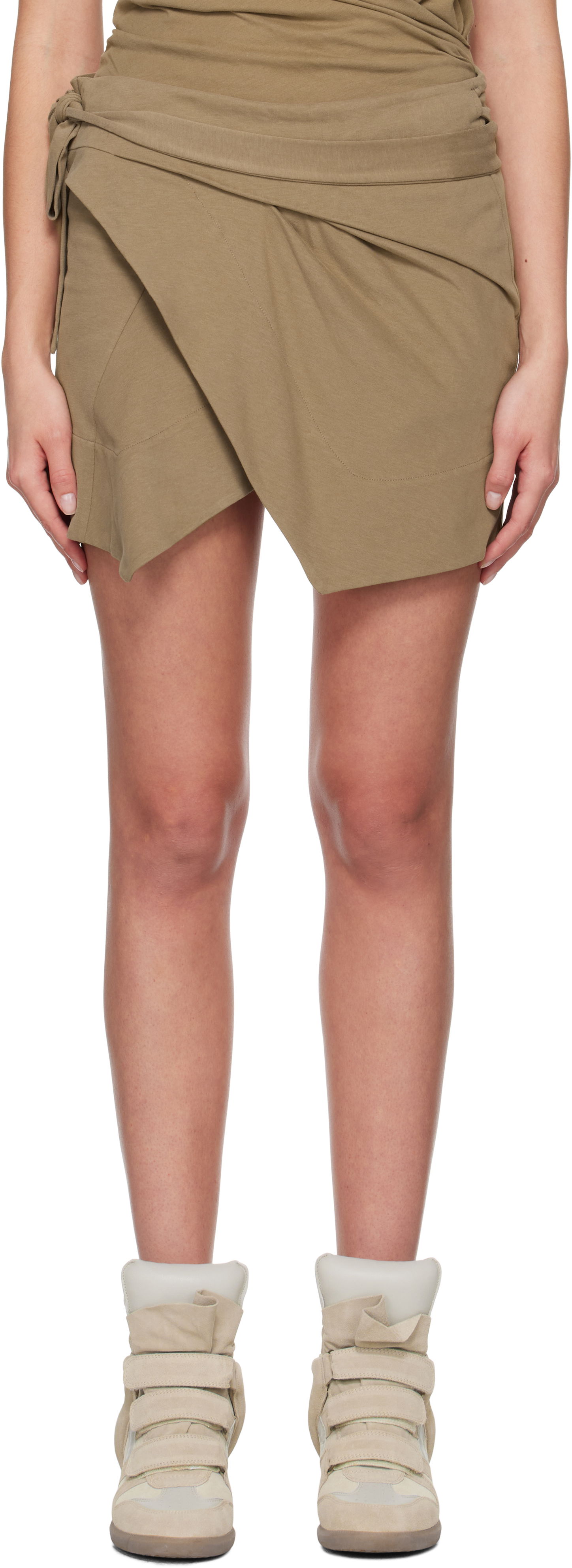 Sukňa ISABEL MARANT Wrap Design Mini Skirt Zelené | 25PJU0198FD-A1N41I, 0