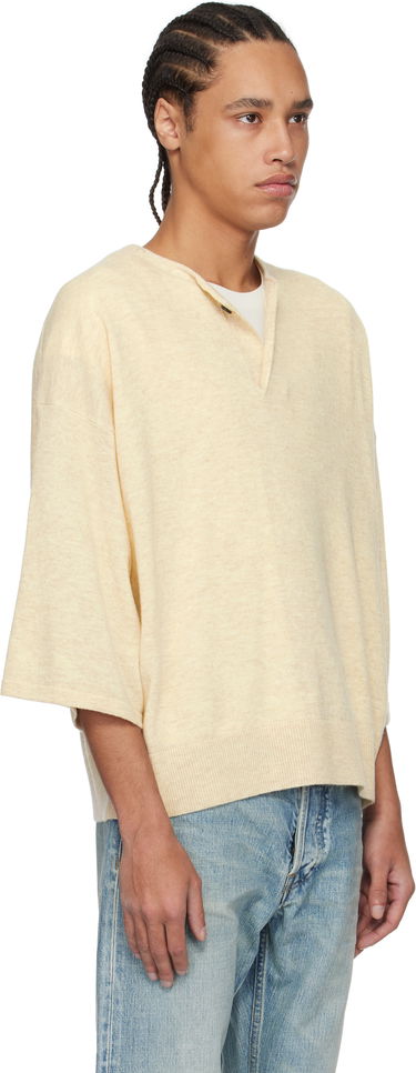 Sveter Fear of God Fear of God Fine Knit Henley Béžová | FGE220-213LAW, 1