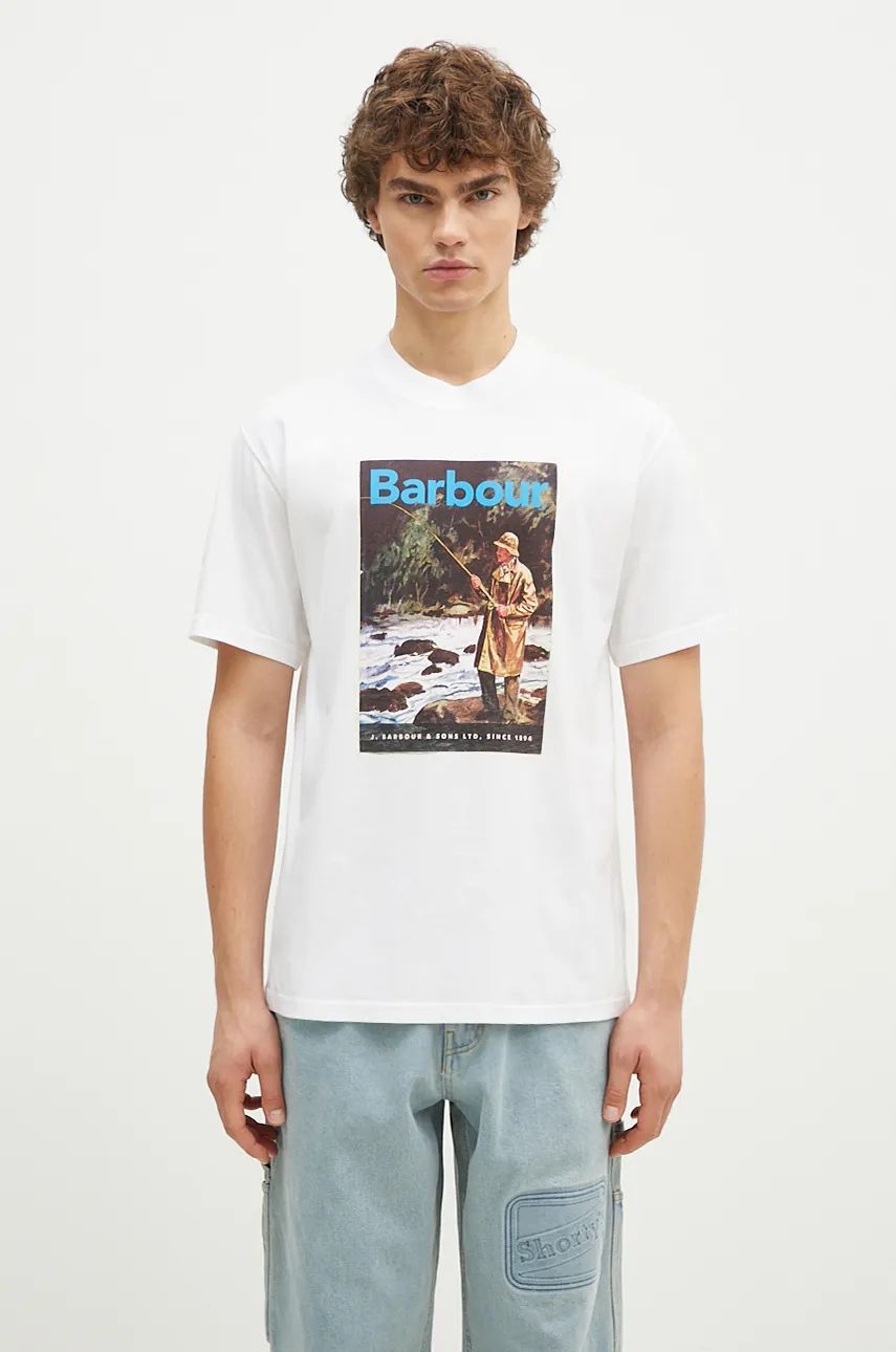 Tričko Barbour T-Shirt Mortt Graphic Biela | MTS1340, 0