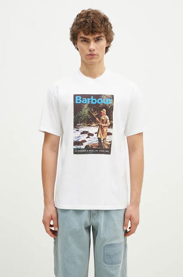 Tričko Barbour T-Shirt Mortt Graphic Biela | MTS1340, 0