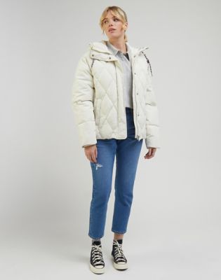 Prešívaná bunda Lee Short Puffer Béžová | 112341600:XS, 0