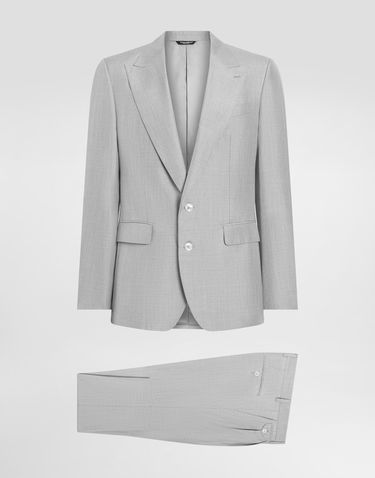 Súprava Dolce & Gabbana Dolce & Gabbana Deconstructed Single-Breasted Silk Suit Šedá | GK020TFU1NHS8290, 0