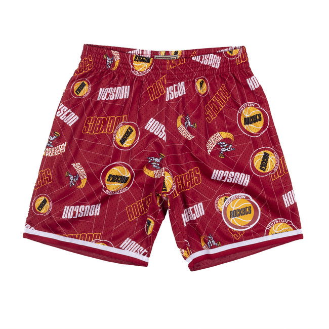 Šortky Mitchell & Ness Houston Rockets Swingman Short Červená | SHORBW19082-HROPTRD, 0