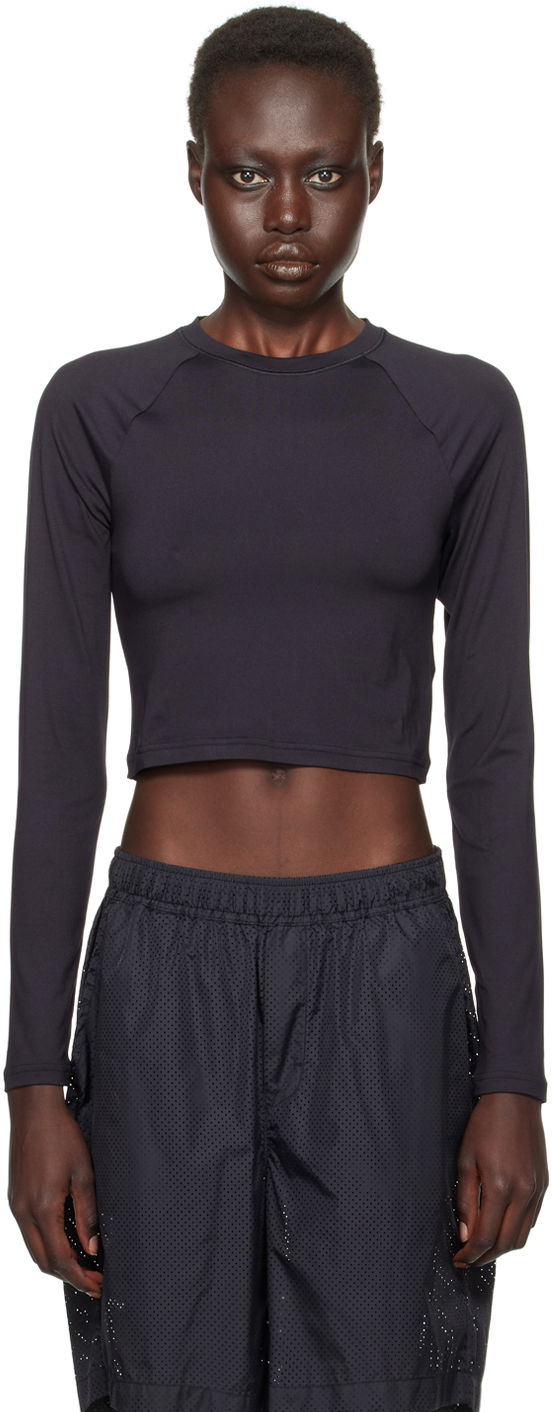 Crop Top On Running Movement Crop Long Sleeve Sport Top Čierna | 1WE30030553, 0