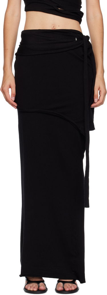Sukňa Ottolinger Ottolinger Lounge Drape Maxi Skirt Čierna | 107-302007-01, 0