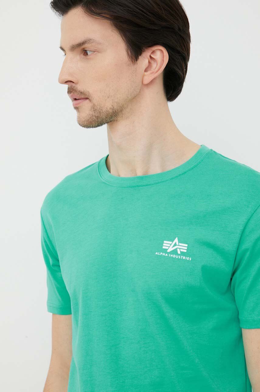 Tričko Alpha Industries Cotton T-Shirt Tyrkysová | 188505.676, 0