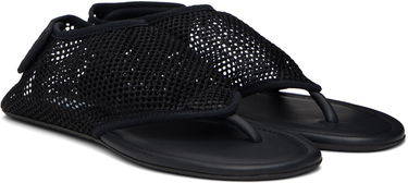 Starostlivosť o obuv Alaïa ALAÏA Thong Fishnet Sandals Čierna | AA3S126TK050, 3