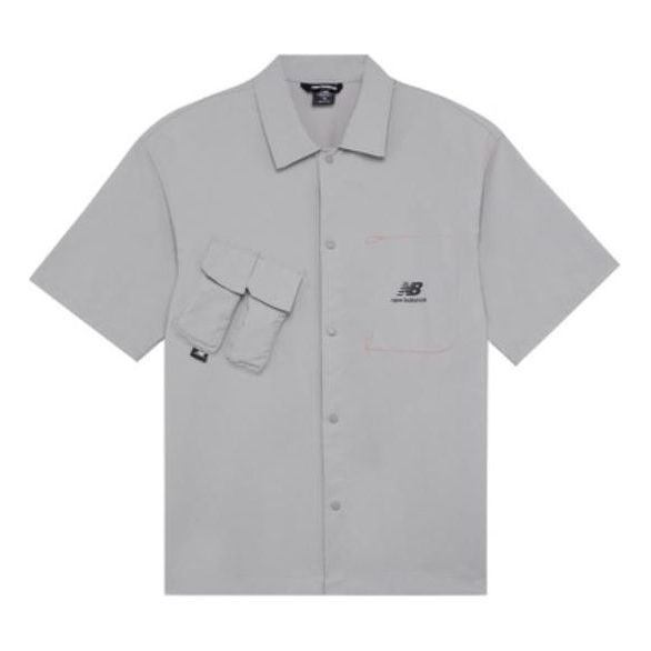 Košeľa New Balance Trend Short Sleeve Shirt Šedá | AMJ22360-SDE