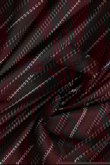 Šál Drôle de Monsieur Drôle de Monsieur Le Foulard Rayure Monogramme Pocket Square Vínová | I.BA021.CO128, 2