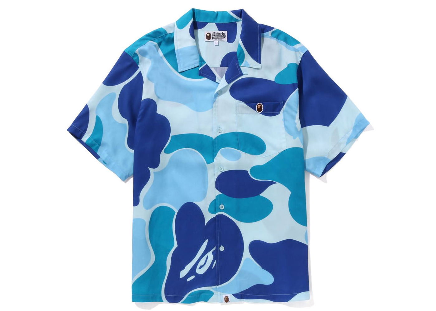 Košeľa BAPE ABC Camo Open Collar Shirt Modrá | 1J20-132-002, 0