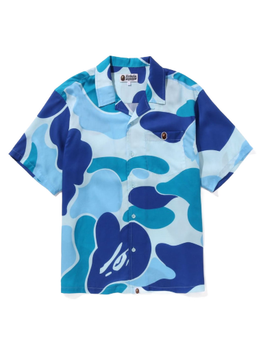 Košeľa BAPE ABC Camo Open Collar Shirt Modrá | 1J20-132-002