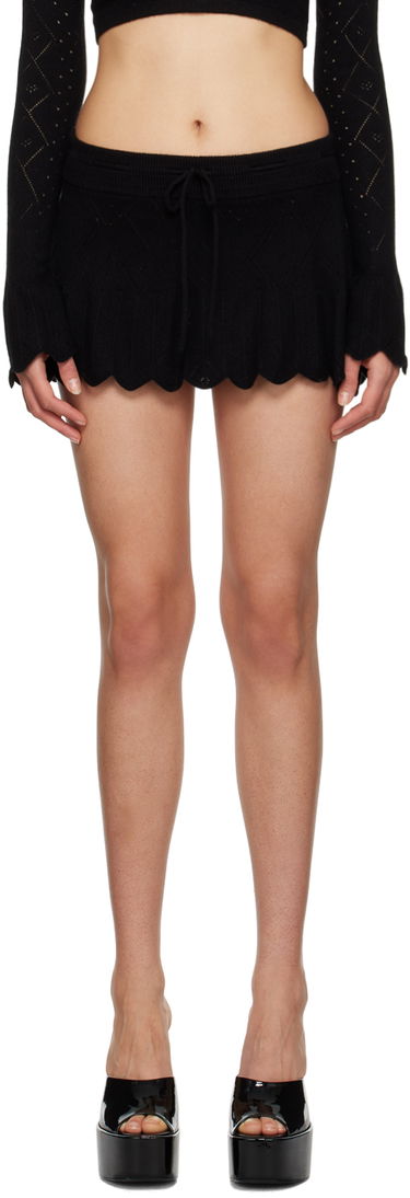 Sukňa GUIZIO Guizio Scalloped Miniskirt Čierna | DGF22M603_BLK, 0