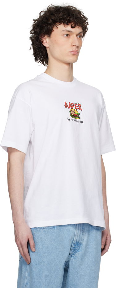Tričko AAPE by A Bathing Ape AAPE by A Bathing Ape 'AAPER' Graphic Short Sleeve T-Shirt Biela | AAPTEM1612XXNWHX, 1
