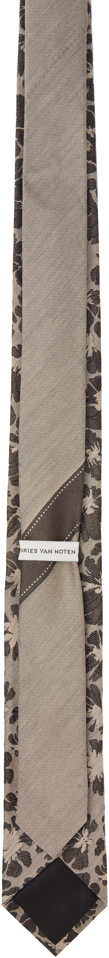 Opasok Dries Van Noten Dries Van Noten Jacquard Silk Tie Hnedá | 251-021600-1901, 1