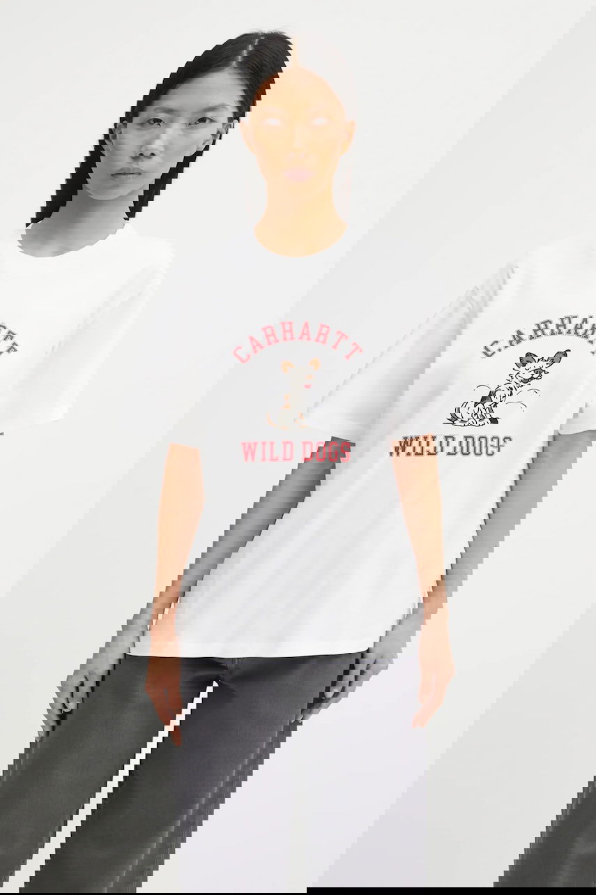 Tričko Carhartt WIP Short Sleeve Wild Dog T-Shirt Biela | I035487.02XX, 0