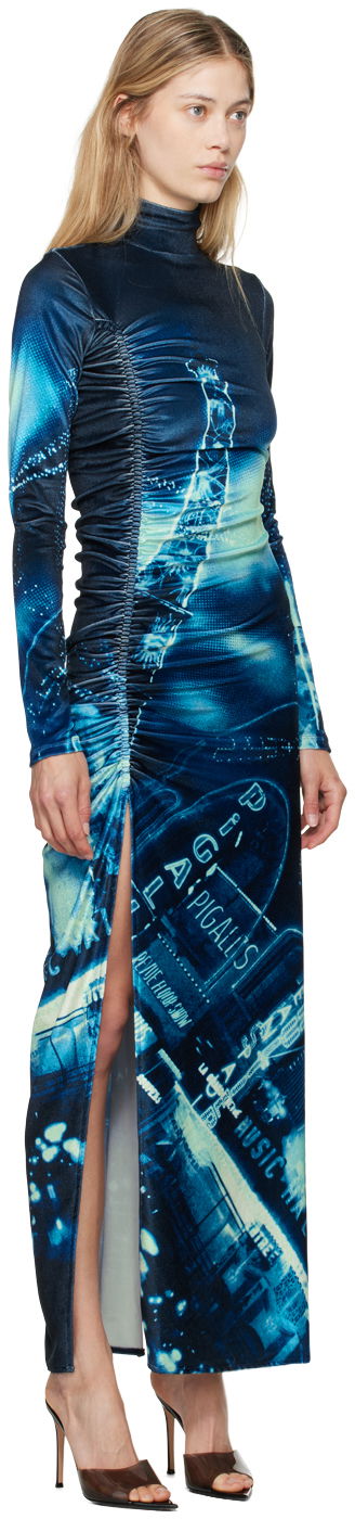 Šaty Jean Paul Gaultier Gaultier Velvet Maxi Dress Modrá | 24/30-F-RO257-J554-59560100, 1