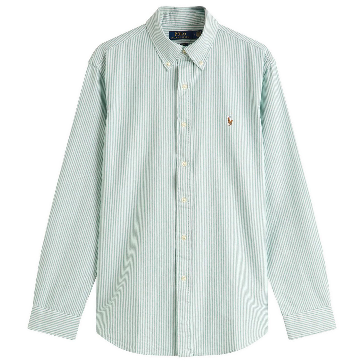 Košeľa Polo by Ralph Lauren Ralph Lauren Button-Down Striped Oxford Shirt, Size Large Zelené | 710953704010-GRN, 0