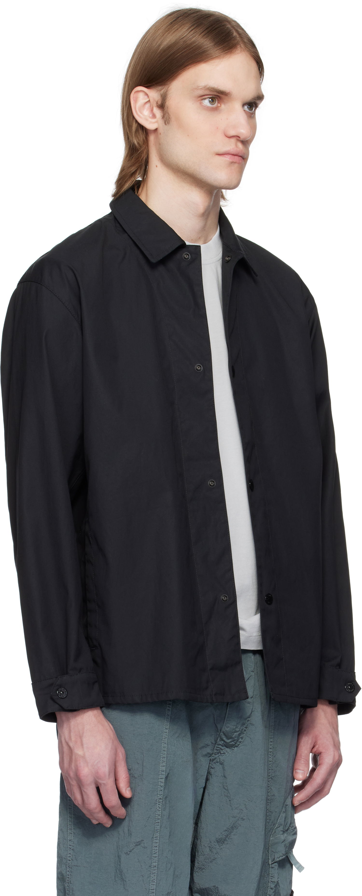 Vetrovka Stone Island Stone Island Supima Cotton Canvas Overshirt Čierna | K1S15 1200013 S0011, 1