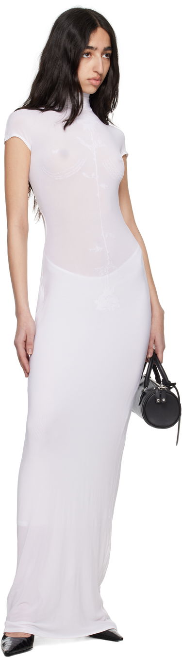 Šaty Jean Paul Gaultier Jean Paul Gaultier Viscose Jersey Sleeveless Maxi Dress Biela | 25/34-F-RO389I-J082-11, 3