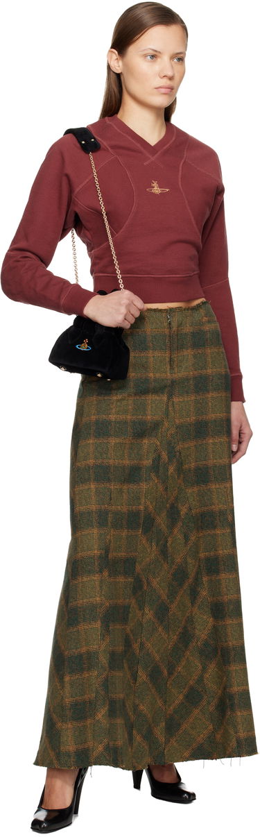 Mikina Vivienne Westwood Cropped Pourpoint Sweatshirt Vínová | 1I010013-J00A4-, 3