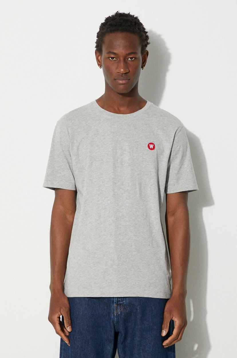 Tričko WOOD WOOD Cotton T-shirt Ace Double A Šedá | 10005700.2222
