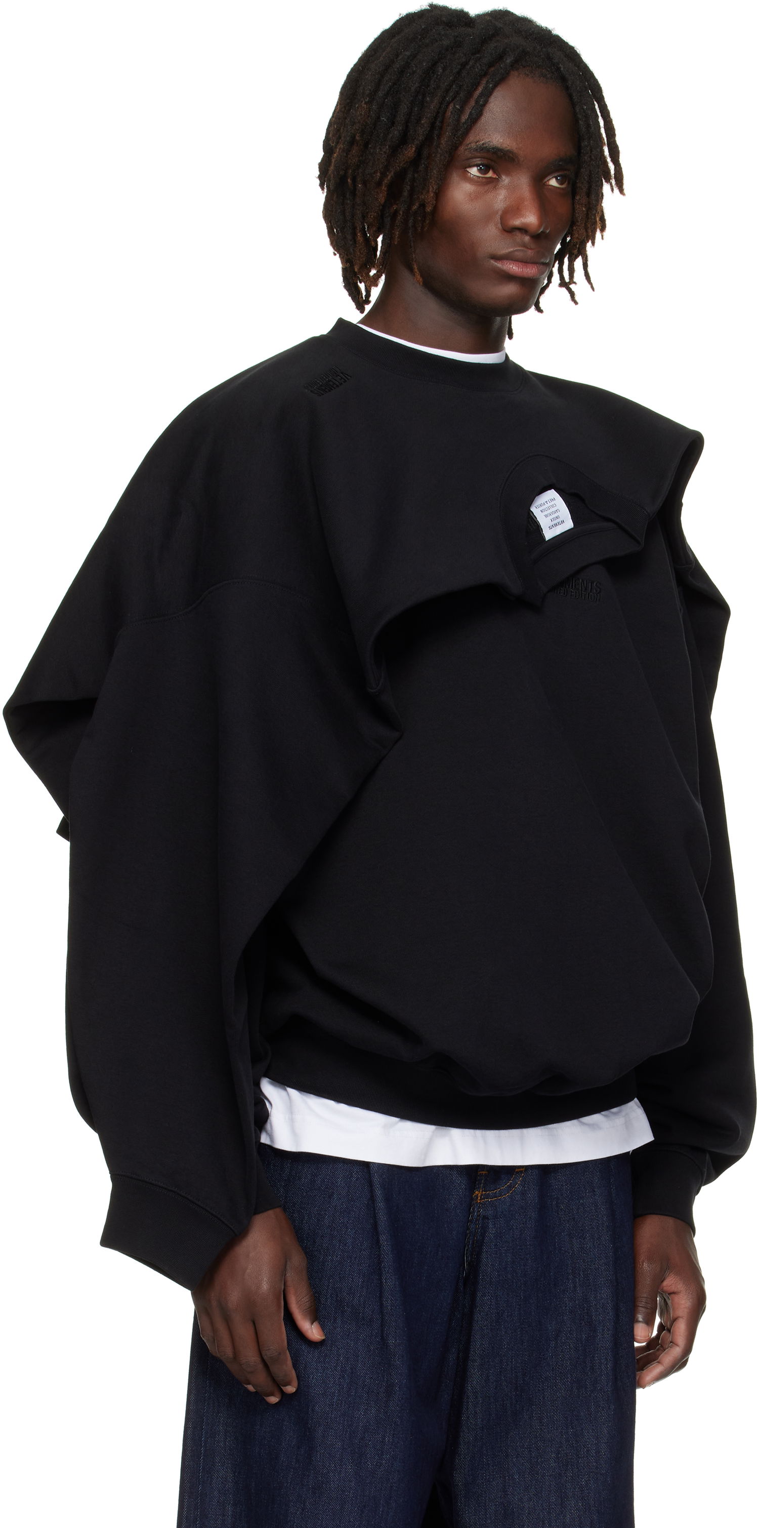 Mikina VETEMENTS VETEMENTS Double Layered Sweatshirt Čierna | UH76CW400B, 1