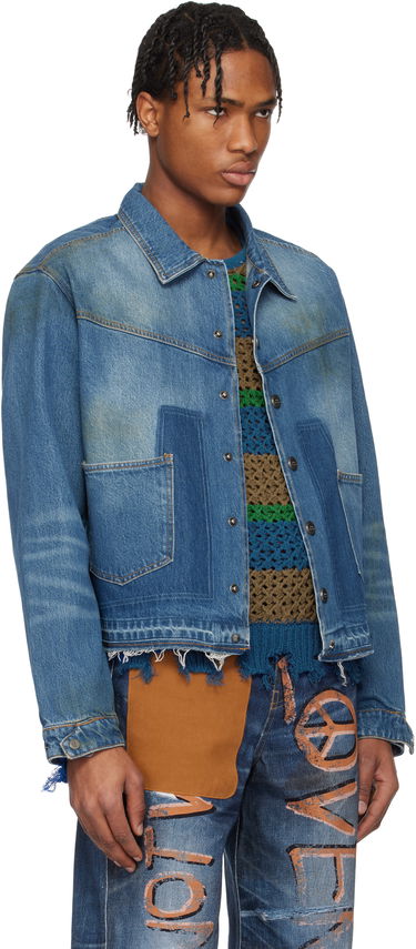 Bunda Andersson Bell Andersson Bell Rodeo Motorcycle Denim Jacket Modrá | awa676m, 1