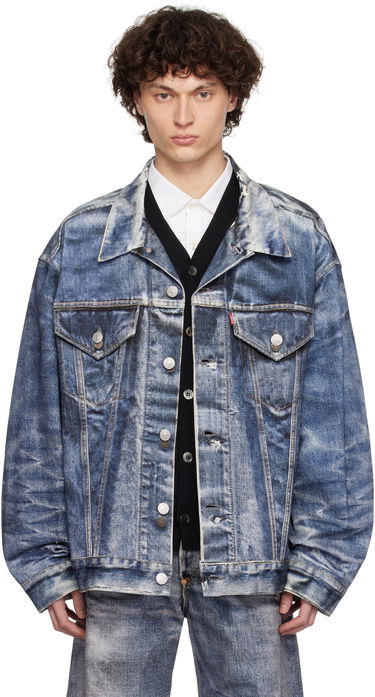 Bunda Junya Watanabe Junya Watanabe Levi's Edition Cotton Twill Inkjet Print Jacket Modrá | WO-J911-100, 0