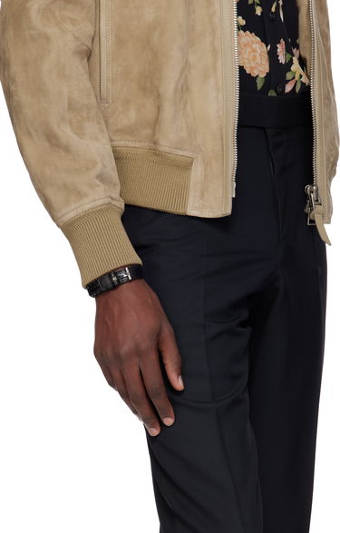 Náramok Tom Ford Black Woven Leather Bracelet Čierna | JM001-ICL001S, 2