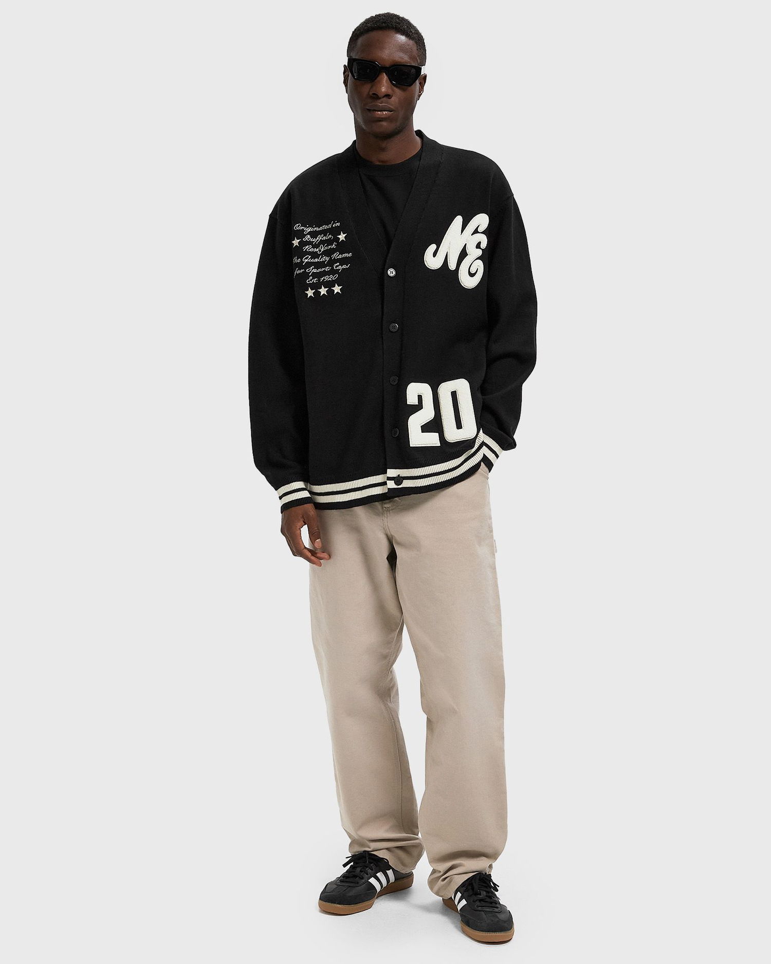 Sveter New Era Knit Cardigan Čierna | 60684383, 1