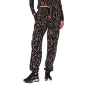Phoenix Fleece High Rise Oversized Leopard Print Pants