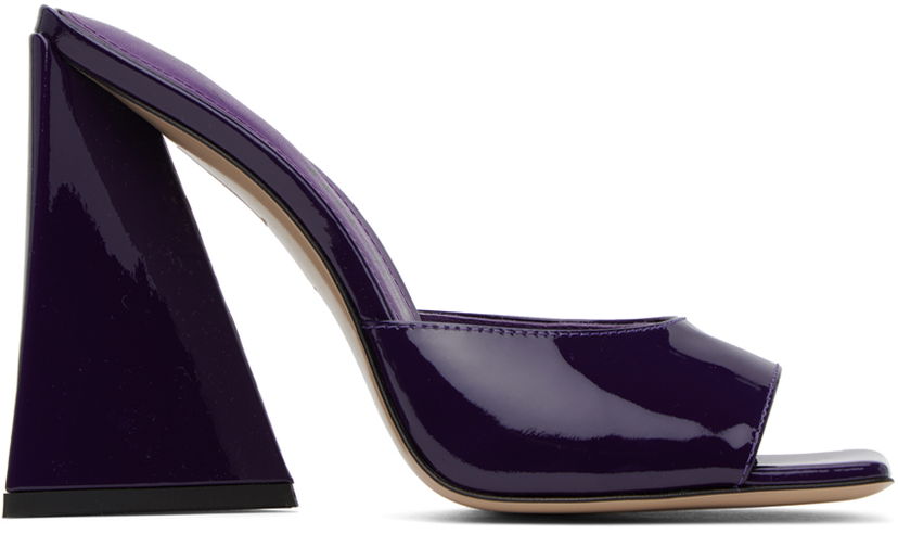 Doplnky The Attico Attico Devon Patent Leather Heeled Mules Fialová | 241WS000 L002