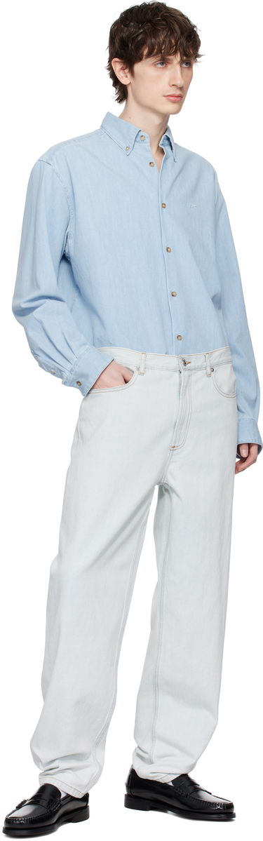 Košeľa A.P.C. A.P.C. Mathias Denim Shirt Modrá | COGXX-H12586, 4