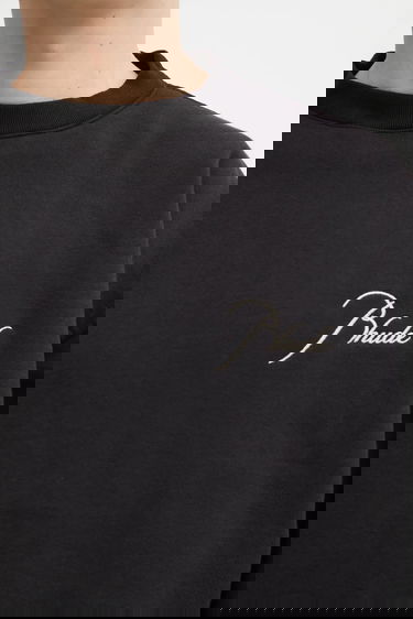 Mikina Rhude Classique Crewneck Script Logo Sweatshirt Čierna | RHFW25ST06012, 3