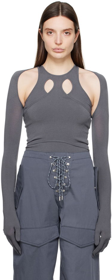 Tielko Dion Lee Dion Lee Bolero Cutout Top Šedá | C7245PS24, 0