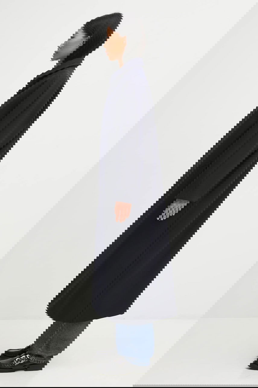 Kabáty A.P.C. Long Wool Blend Coat Gaia Navy | WVBEB.F01533, 1