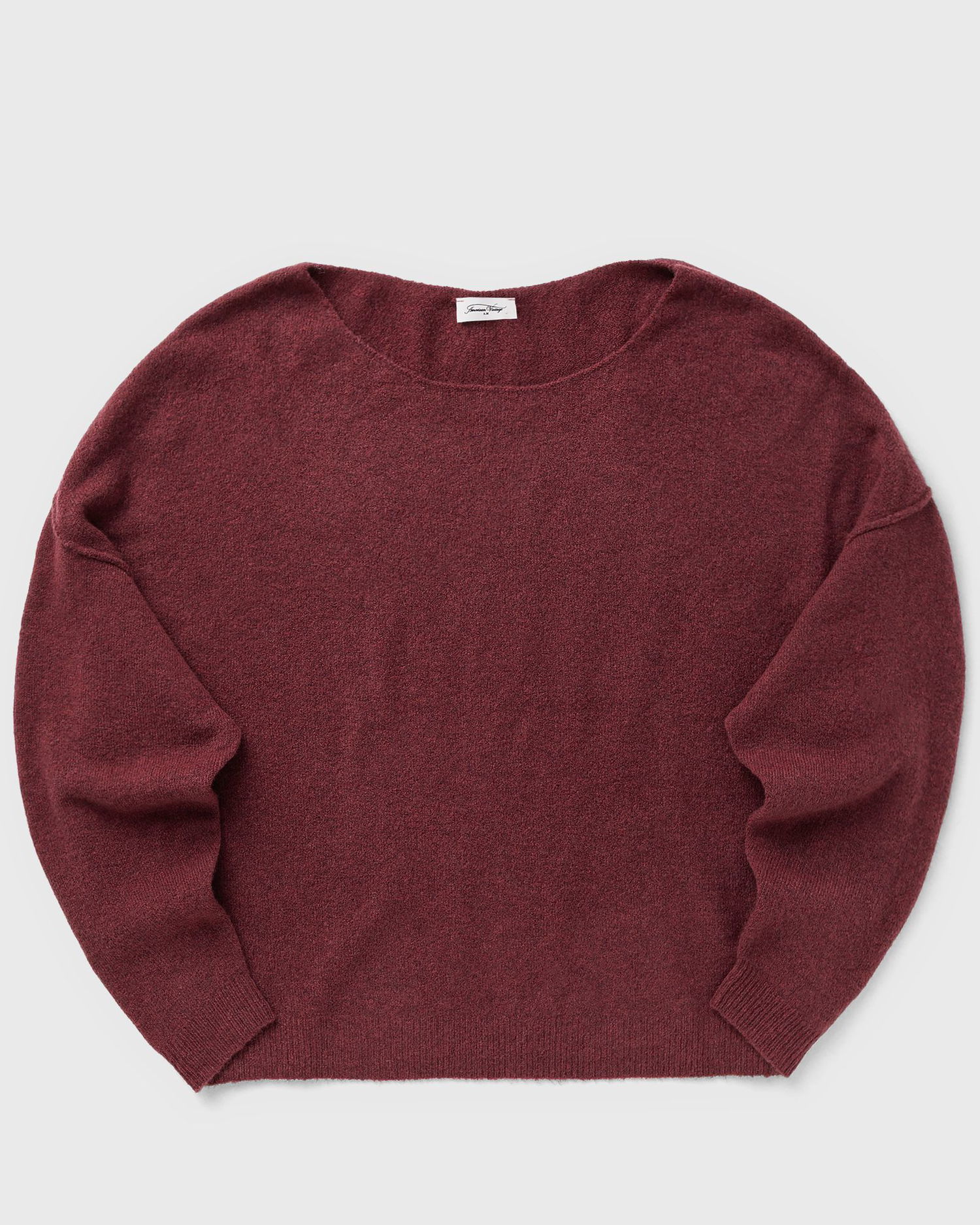 Sveter American Vintage Boat Neck Sweater Vínová | DAM225H25-RAISINCHINE, 0
